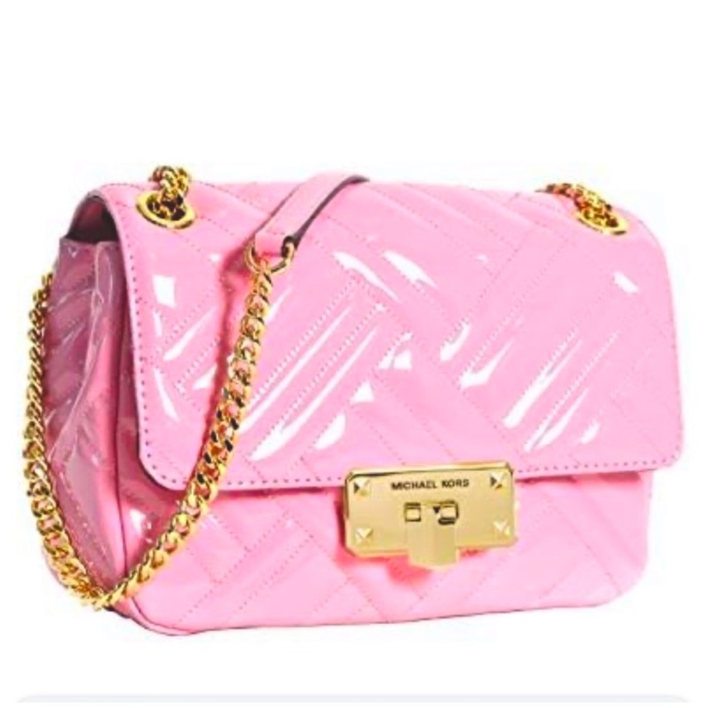 AUTHENTIC Barbie Pink Michael Kors Bag /Peyton Pink/ Vegan/ Faux Leather Bag 🎀